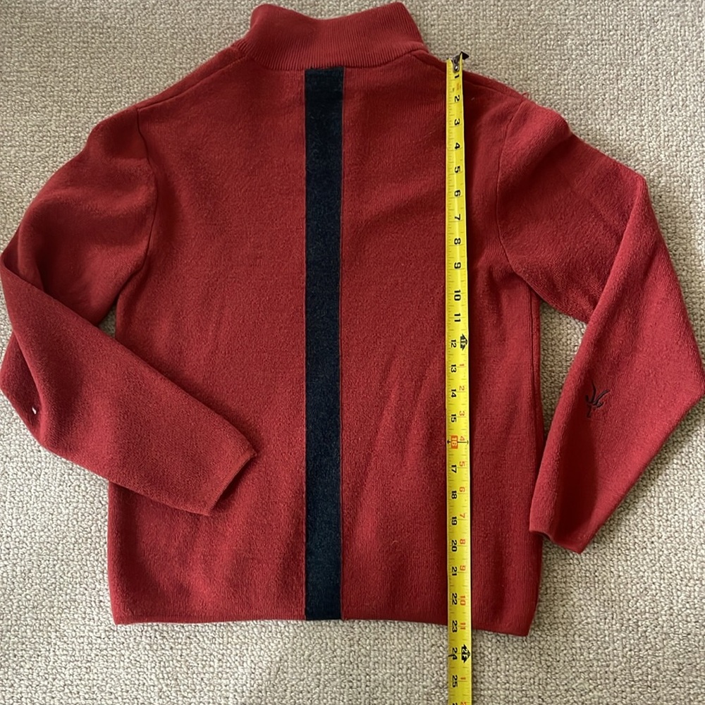 Men’s Ibex Wool Sweater - Size Small - rusty red color - Picture 5 of 8